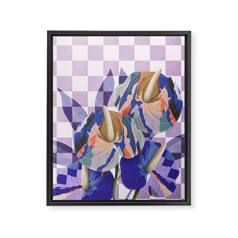 Modern artistic flowery tropical Framed Canvas Print Gallery Image 8