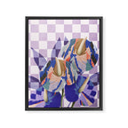 Modern artistic flowery tropical Framed Canvas Print Gallery Image 8