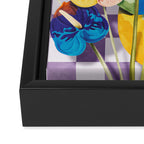 Modern artistic flowery tropical II Framed Canvas Print Gallery Image 3