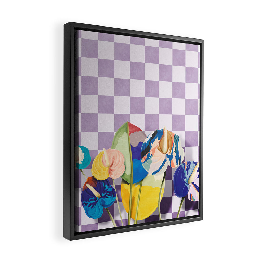 Modern artistic flowery tropical II Framed Canvas Print Gallery Image 2