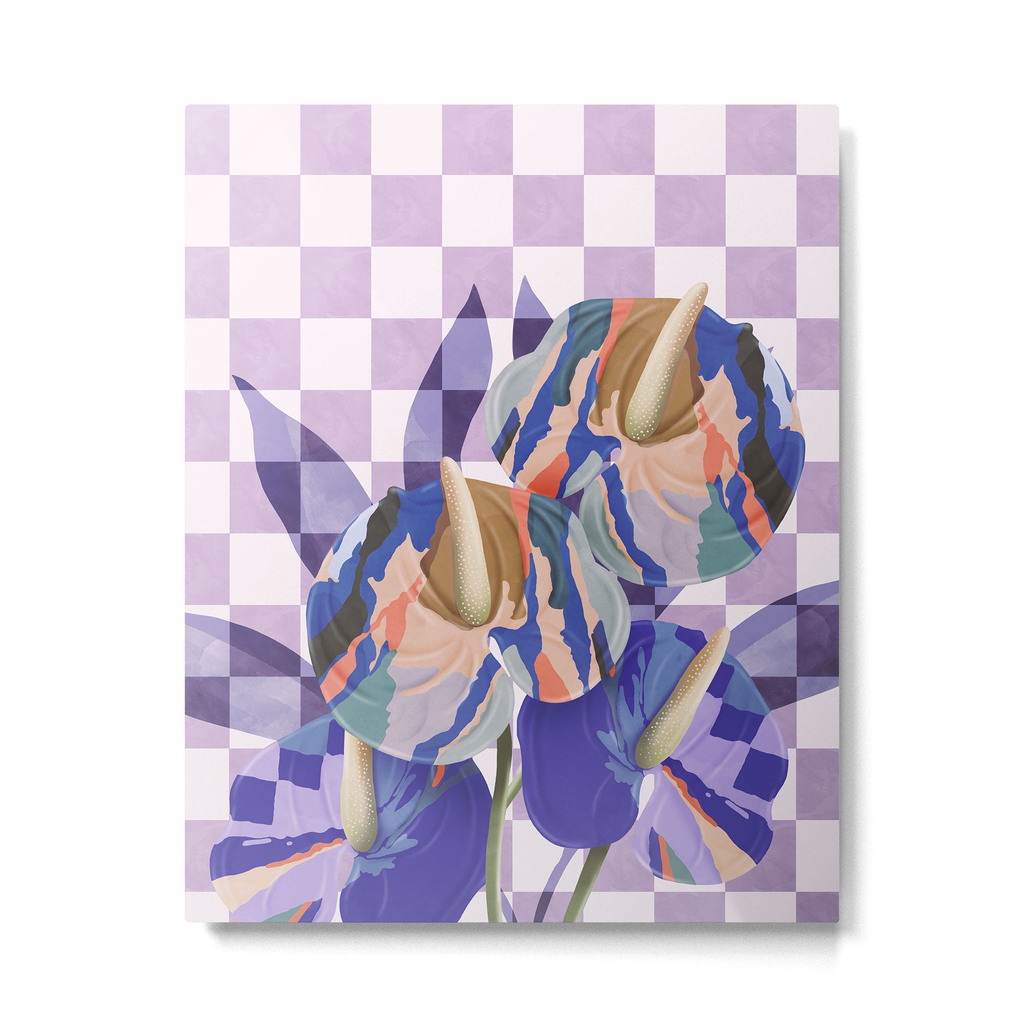 Modern artistic flowery tropical Metal Print Gallery Image 6