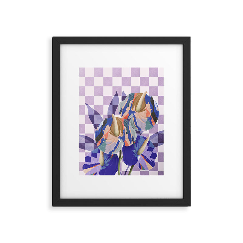 Modern artistic flowery tropical Framed Art Print Gallery Image 6