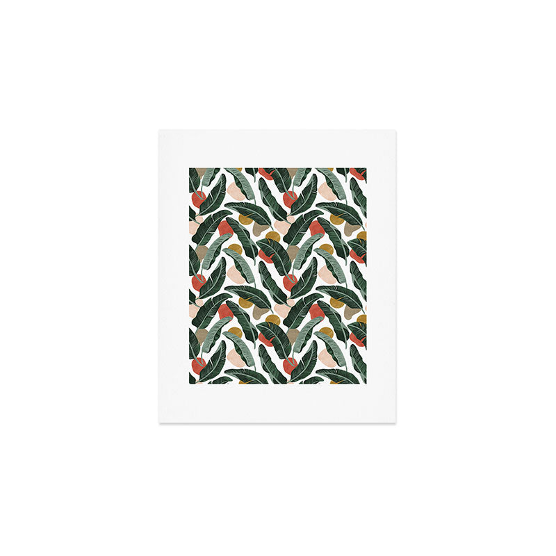 Modern banana leaf Art Print Gallery Image 1