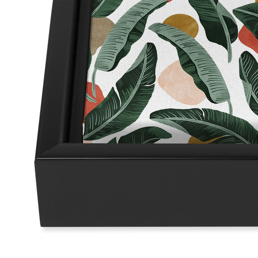 Modern banana leaf Framed Canvas Print Gallery Image 3