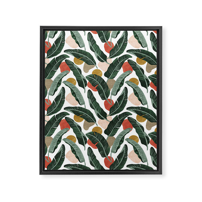 Modern banana leaf Framed Canvas Print Gallery Image 8