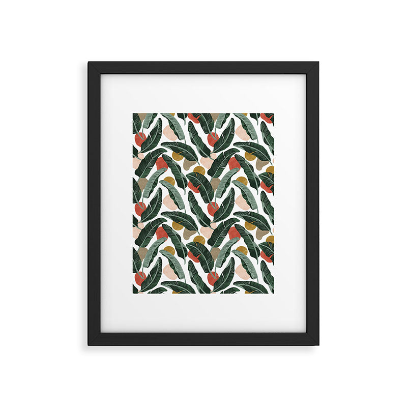 Modern banana leaf Framed Art Print Gallery Image 6