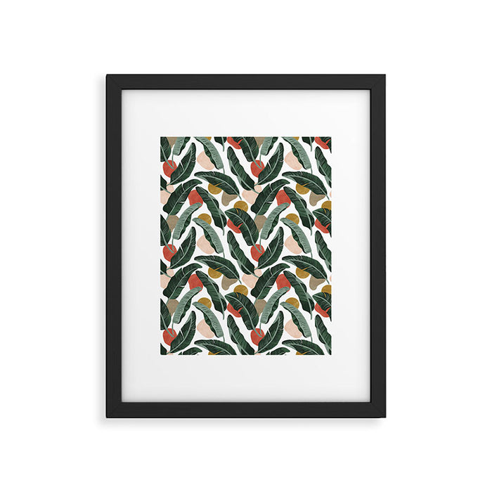 Modern banana leaf Framed Art Print Gallery Image 1