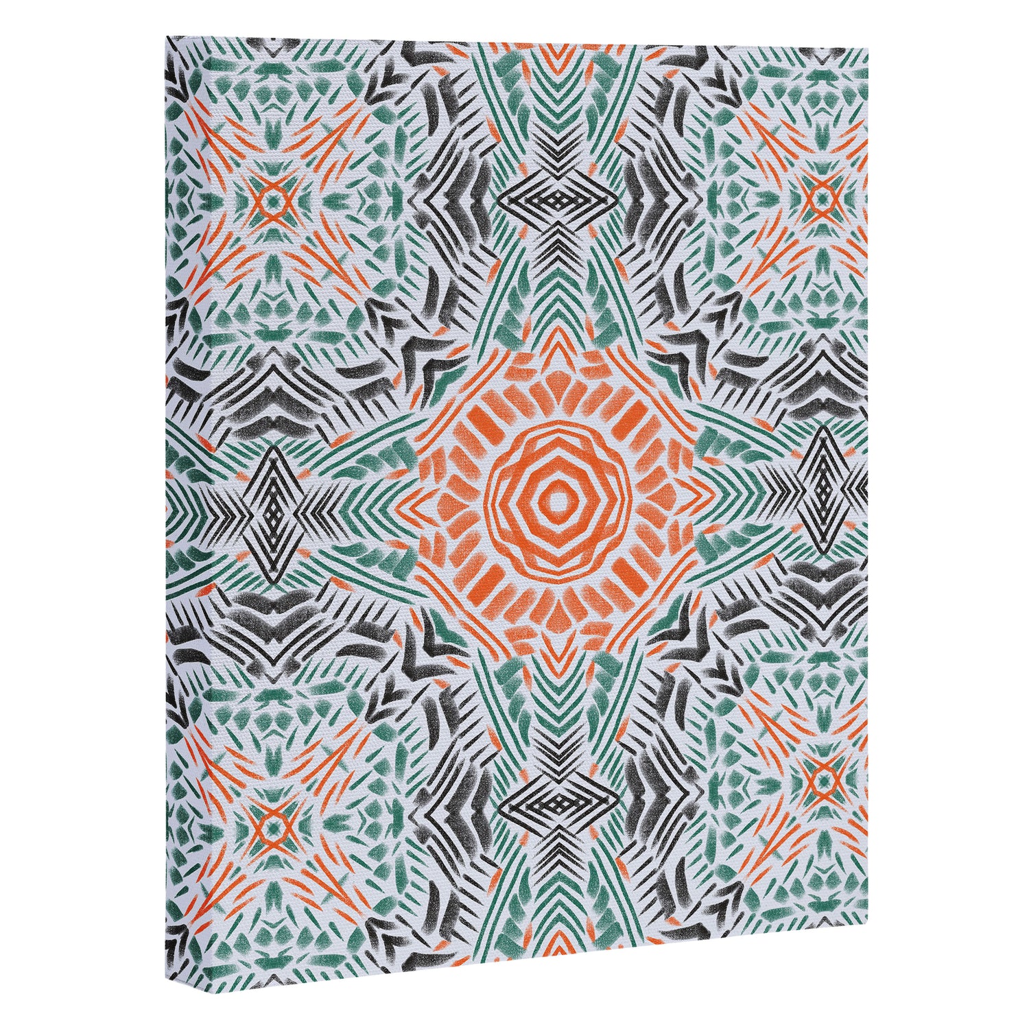 Modern brushstroke mosaic Canvas Print Gallery Image 3