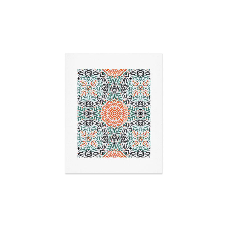 Modern brushstroke mosaic Art Print Gallery Image 1
