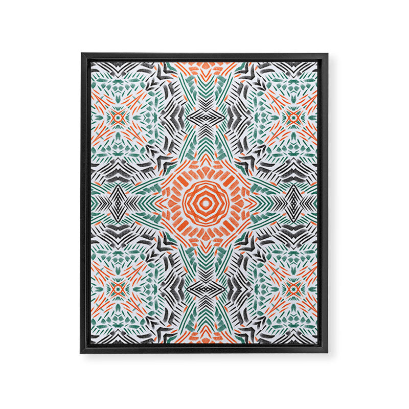 Modern brushstroke mosaic Framed Canvas Print Gallery Image 8