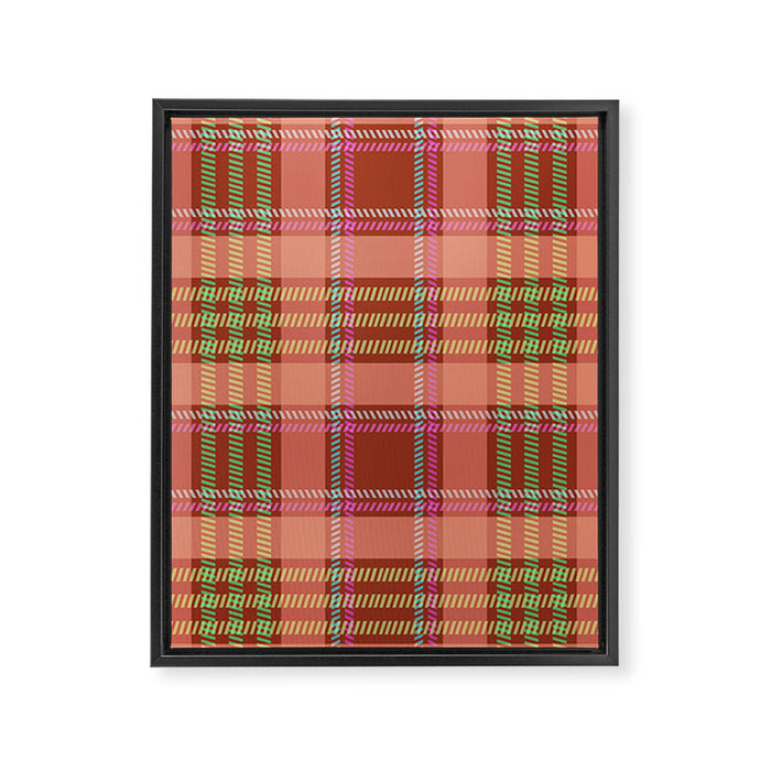 Modern Charm Plaids Framed Canvas Print Gallery Image 1