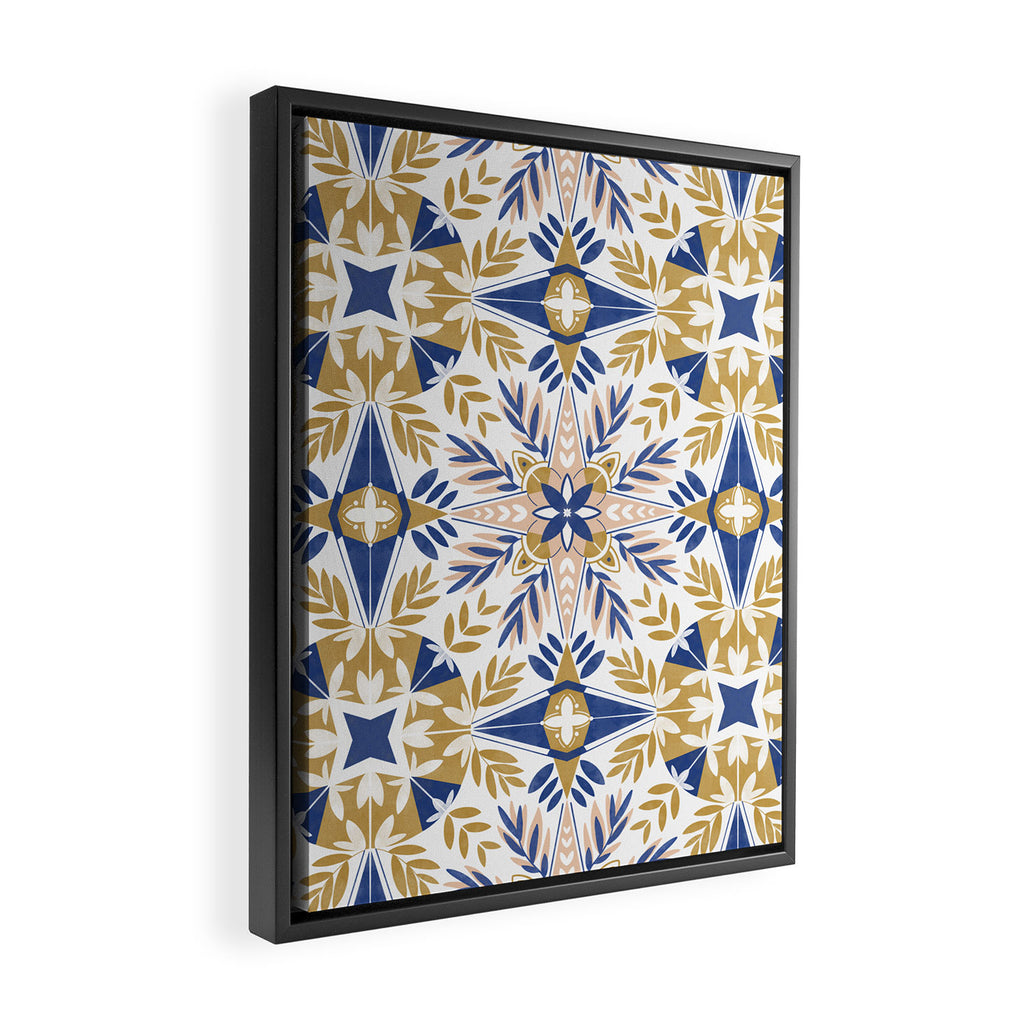 Modern circular nature tile B Framed Canvas Print Gallery Image 2
