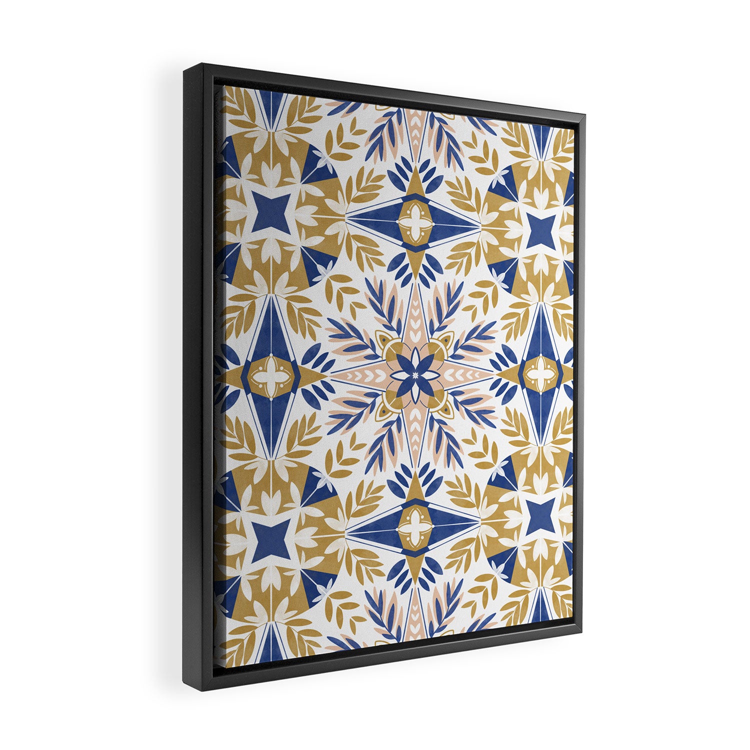Modern circular nature tile B Framed Canvas Print Gallery Image 2