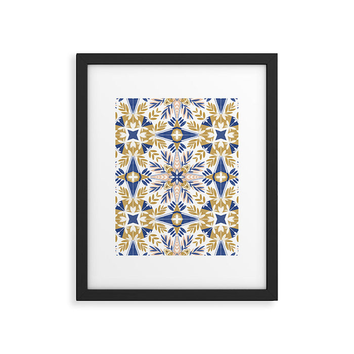 Modern circular nature tile B Framed Art Print Gallery Image 1