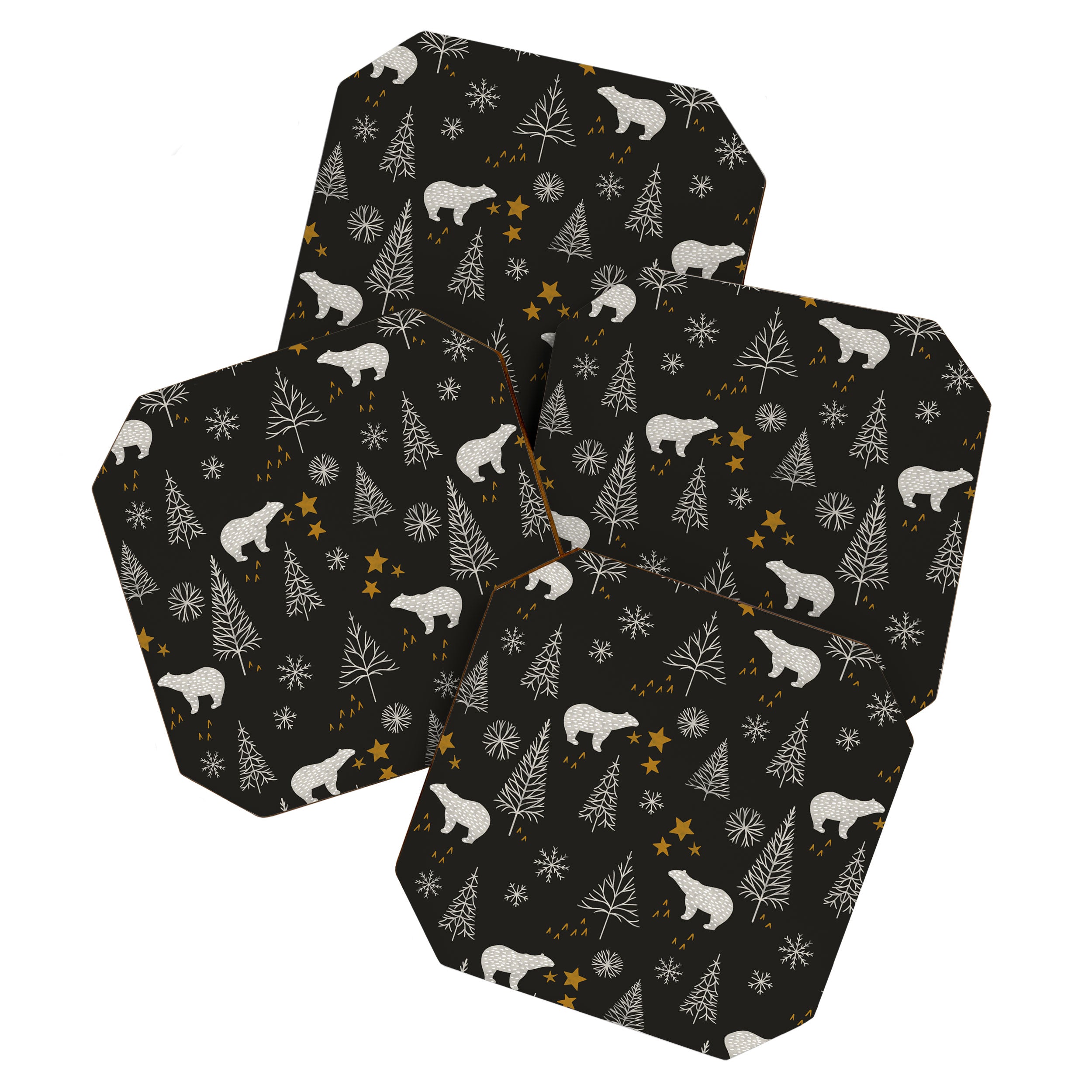 Modern Dark Christmas  Coaster Gallery Image 1