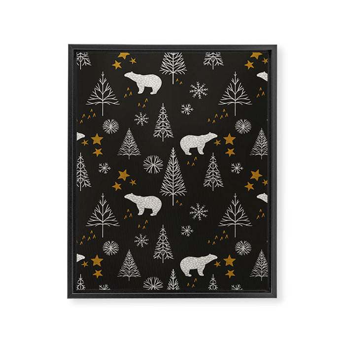 Modern Dark Christmas  Framed Canvas Print Gallery Image 1