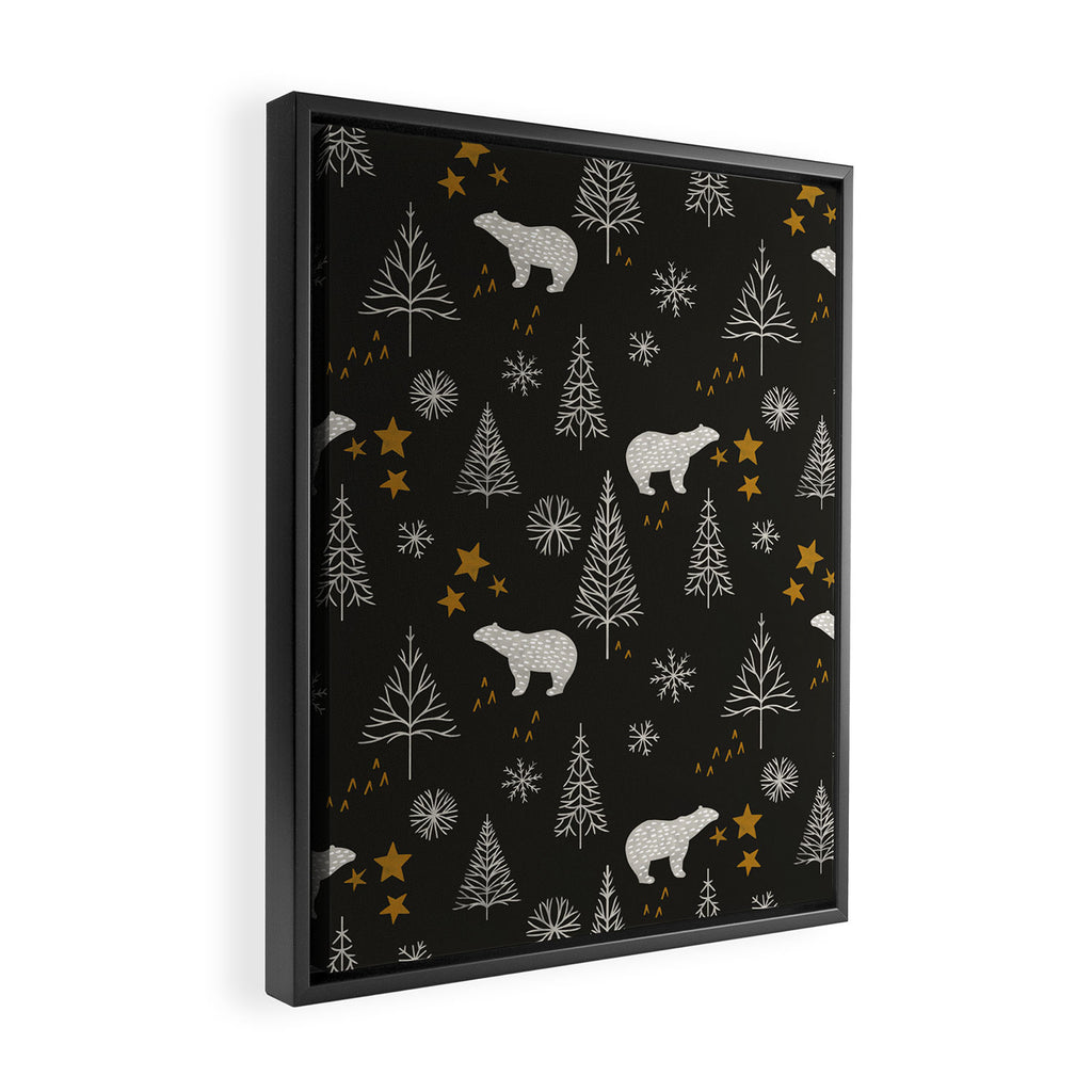 Modern Dark Christmas  Framed Canvas Print Gallery Image 2