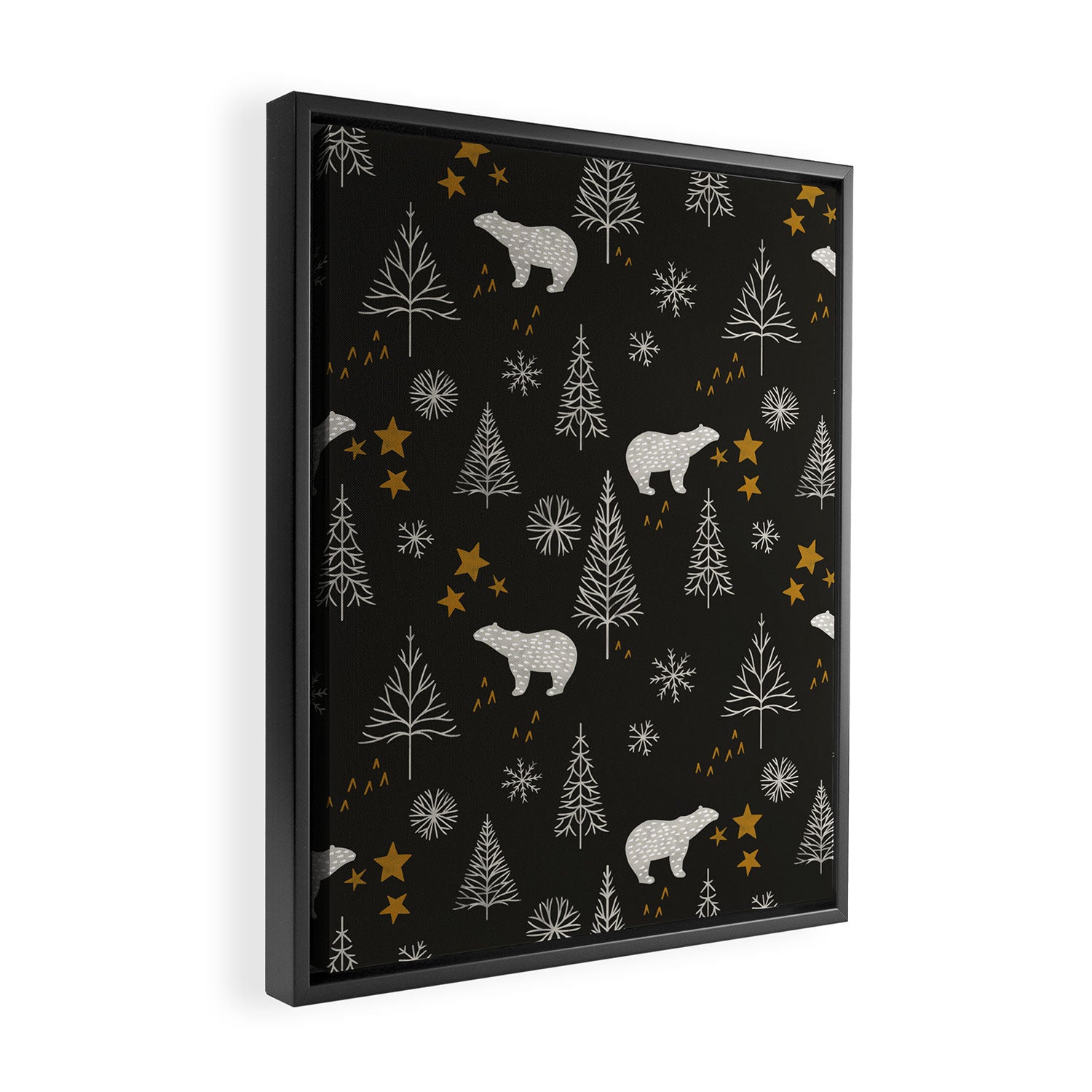 Modern Dark Christmas  Framed Canvas Print Gallery Image 2