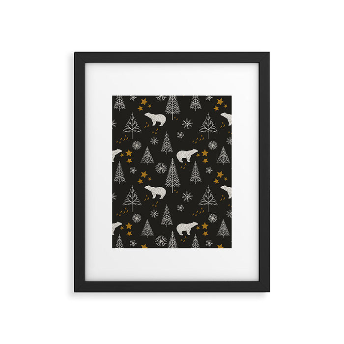 Modern Dark Christmas  Framed Art Print Gallery Image 1