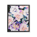 Modern Dark Vibrant Flowery D Framed Canvas Print Gallery Image 8