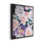 Modern Dark Vibrant Flowery D Framed Canvas Print Gallery Image 2