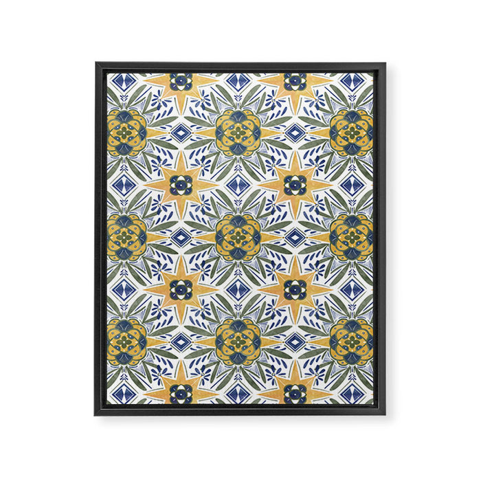 Modern fantasy tiles S Framed Canvas Print Gallery Image 1