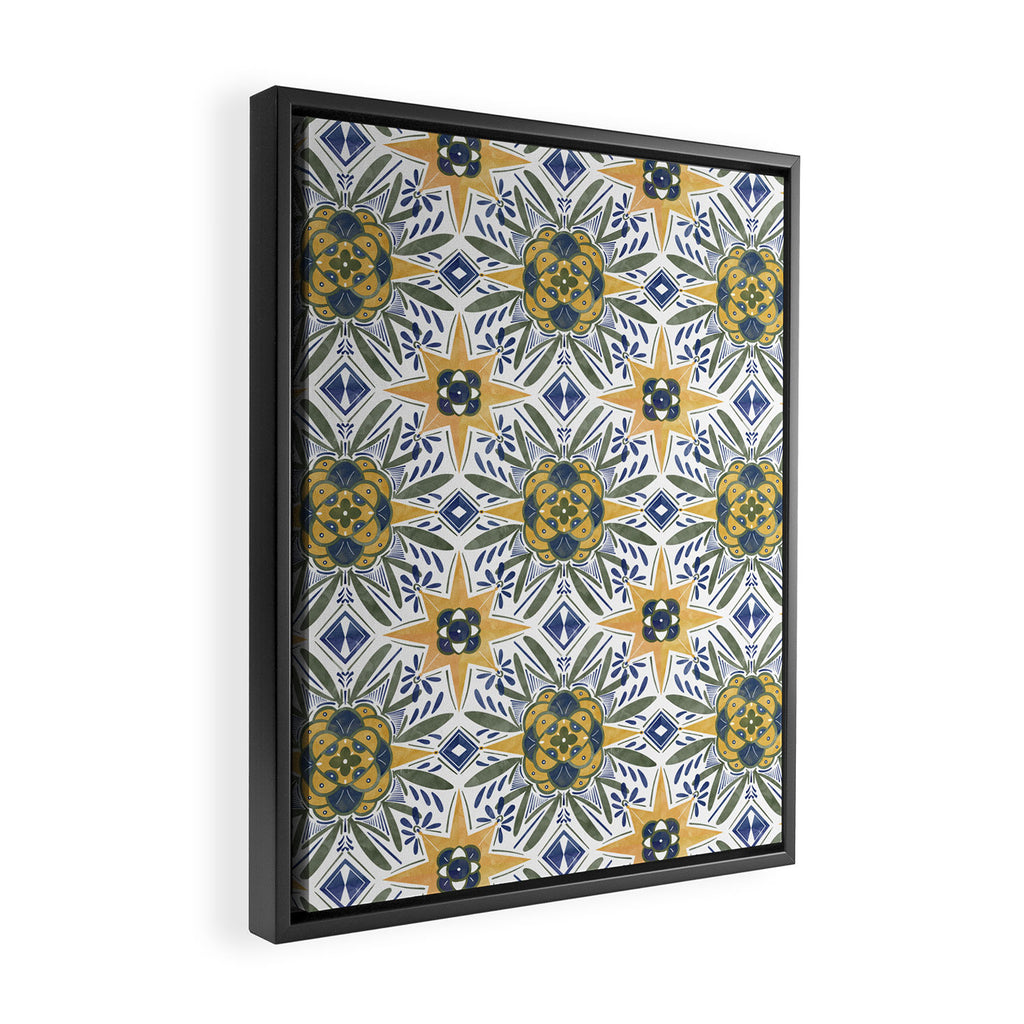 Modern fantasy tiles S Framed Canvas Print Gallery Image 2