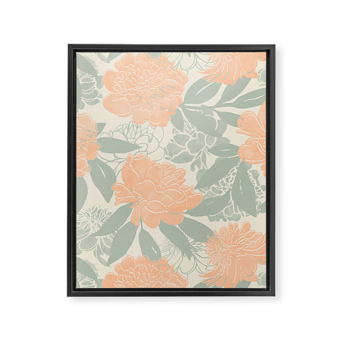 Modern floral blooms P3 Framed Canvas Print Gallery Image 1