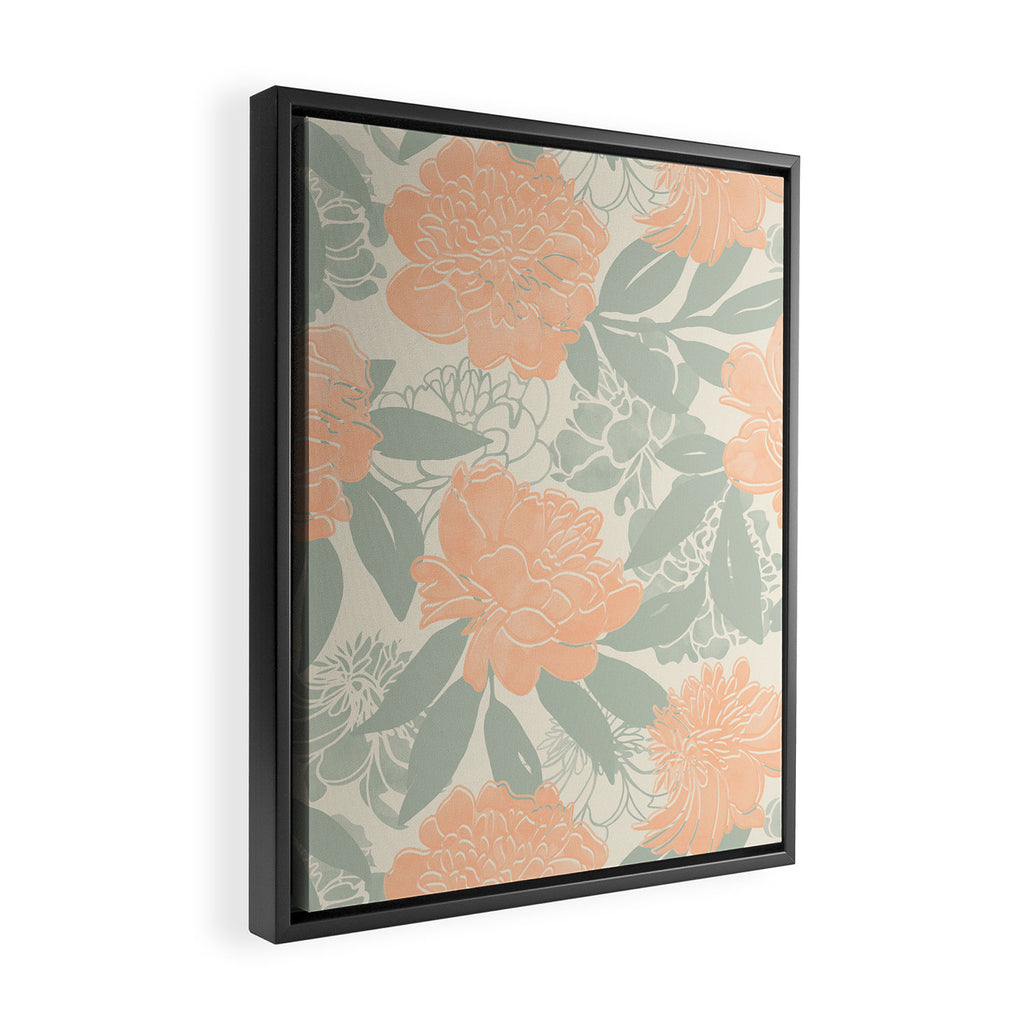 Modern floral blooms P3 Framed Canvas Print Gallery Image 2
