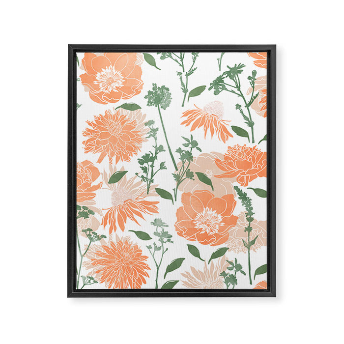 Modern floral blooms PGM5 Framed Canvas Print Gallery Image 1