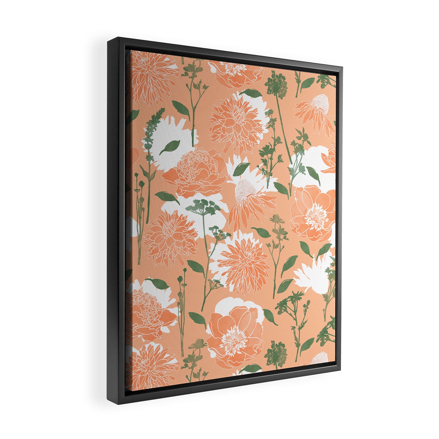 Modern floral blooms PGM7 Framed Canvas Print Gallery Image 2
