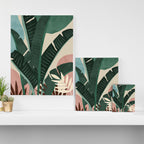 Modern jungle shapes Canvas Print Gallery Image 3