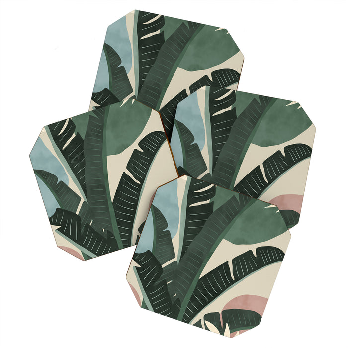 Modern jungle shapes Coaster Gallery Image 1