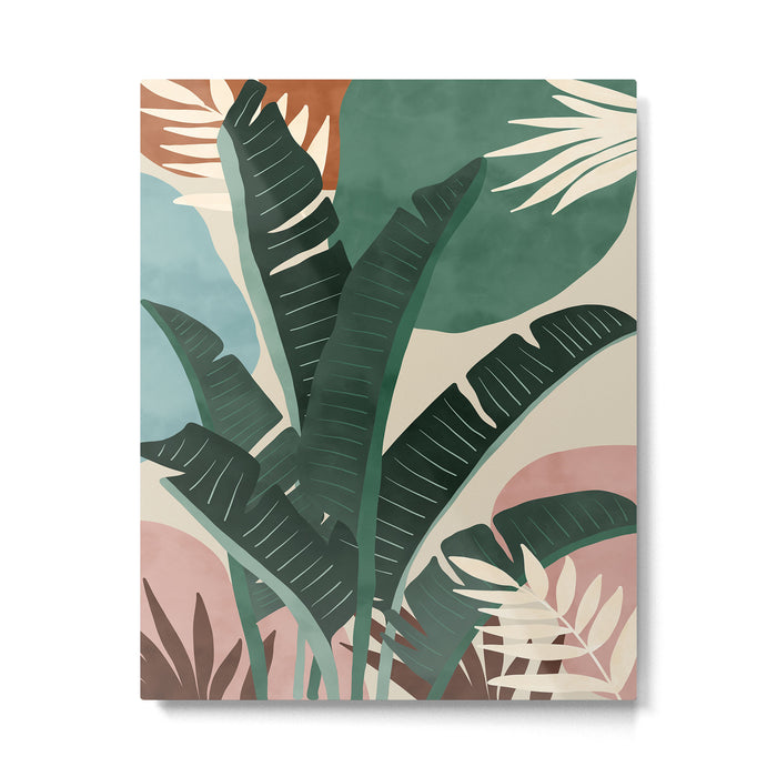 Modern jungle shapes Metal Print Gallery Image 1