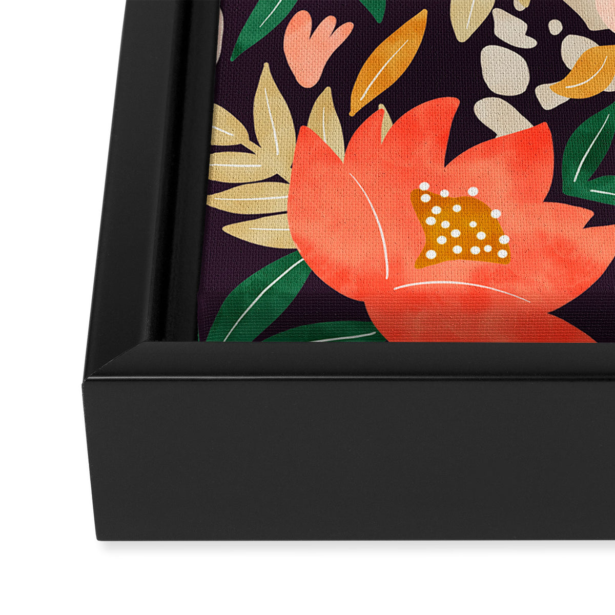 Modern meadow blooming Framed Canvas Print Gallery Image 3