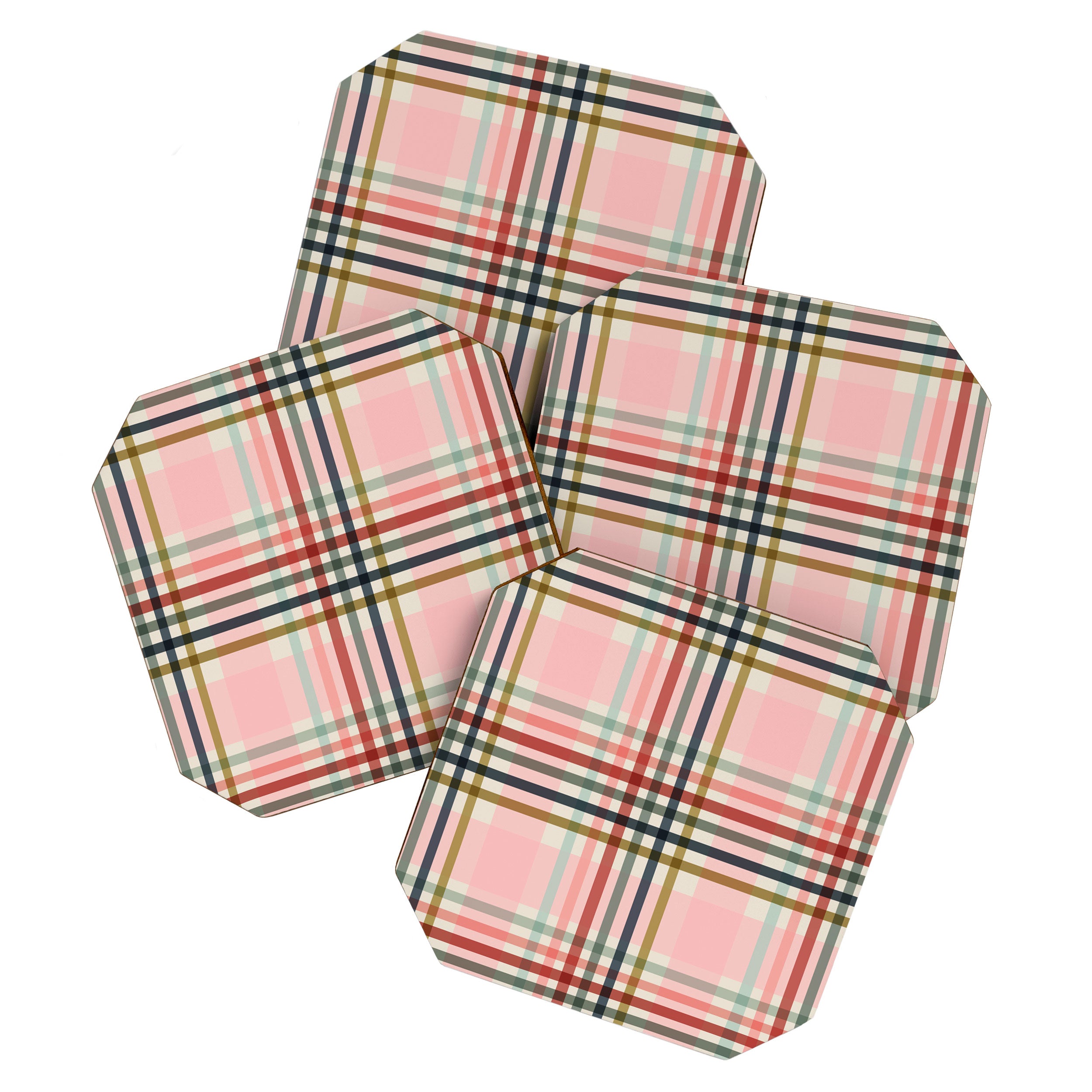 Modern Pastel Grid B Coaster Gallery Image 1