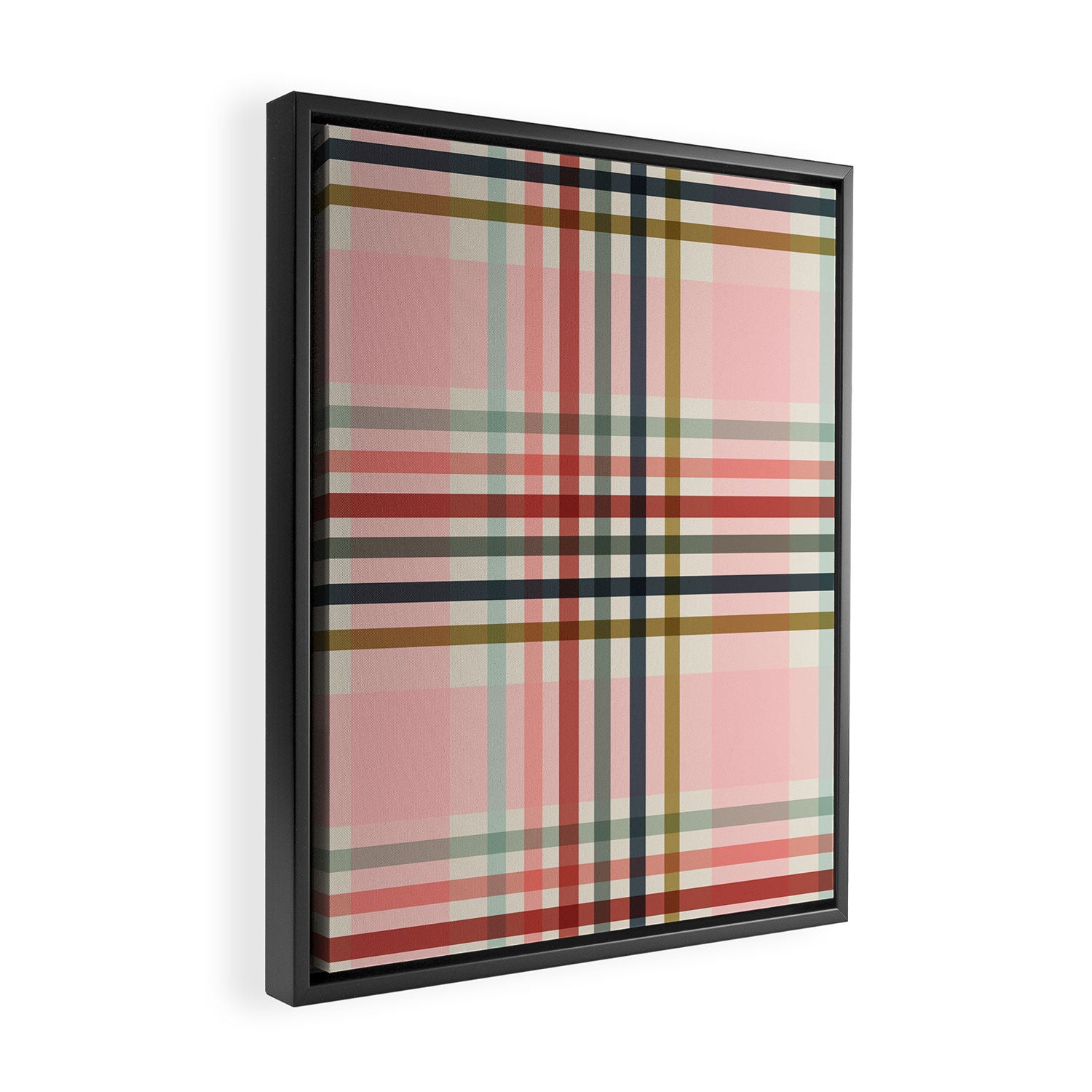 Modern Pastel Grid B Framed Canvas Print Gallery Image 2