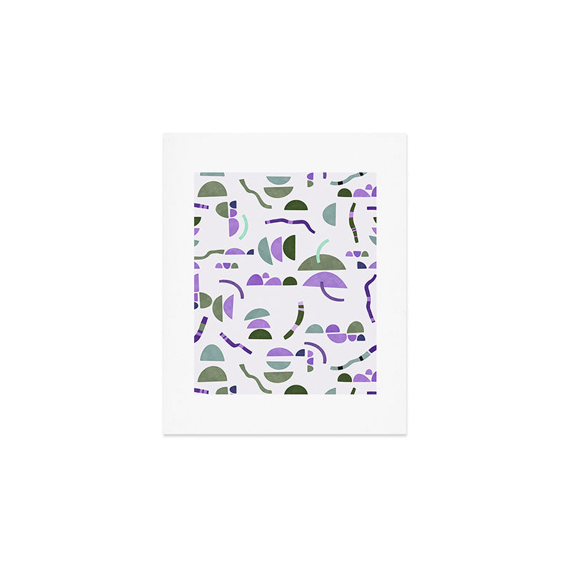 Modern simple shapes pattern LG Art Print Gallery Image 1