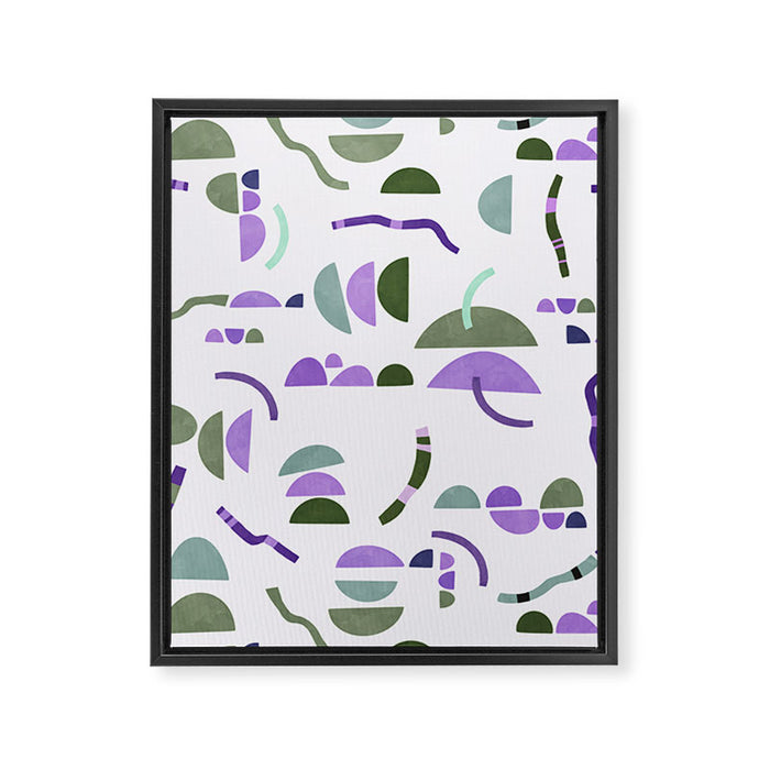 Modern simple shapes pattern LG Framed Canvas Print Gallery Image 1