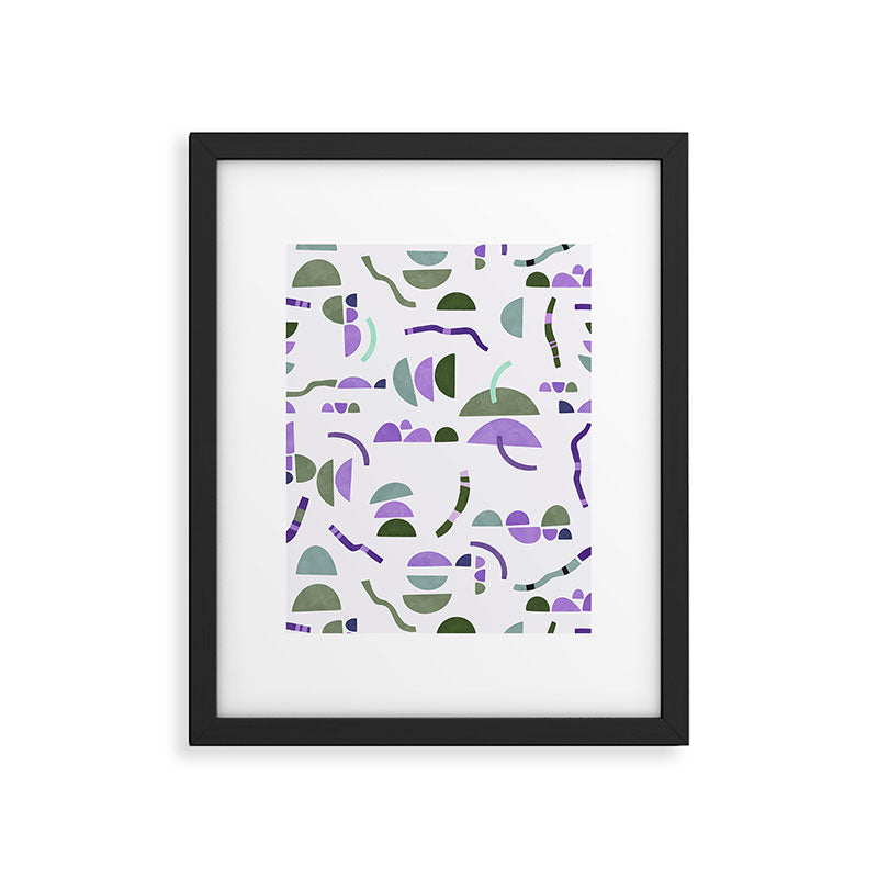 Modern simple shapes pattern LG Framed Art Print Gallery Image 6