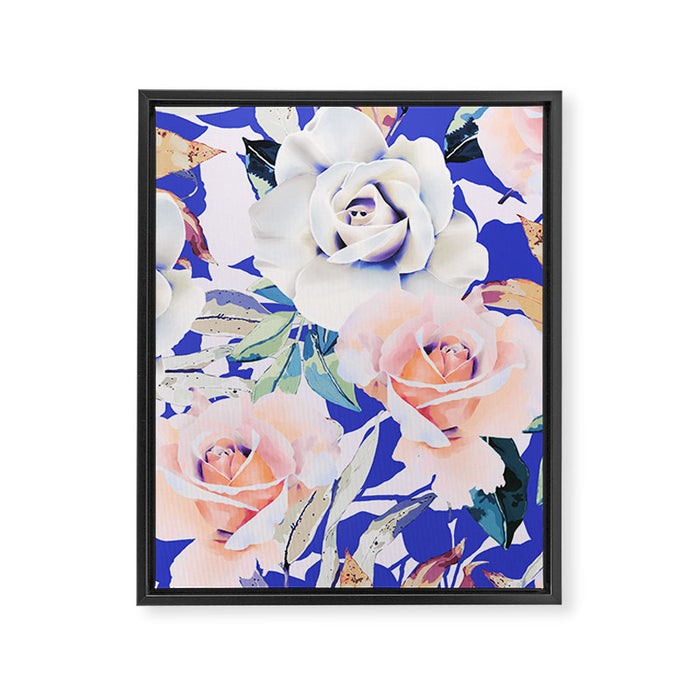 Modern Vibrant Flowery Garden B Framed Canvas Print Gallery Image 1