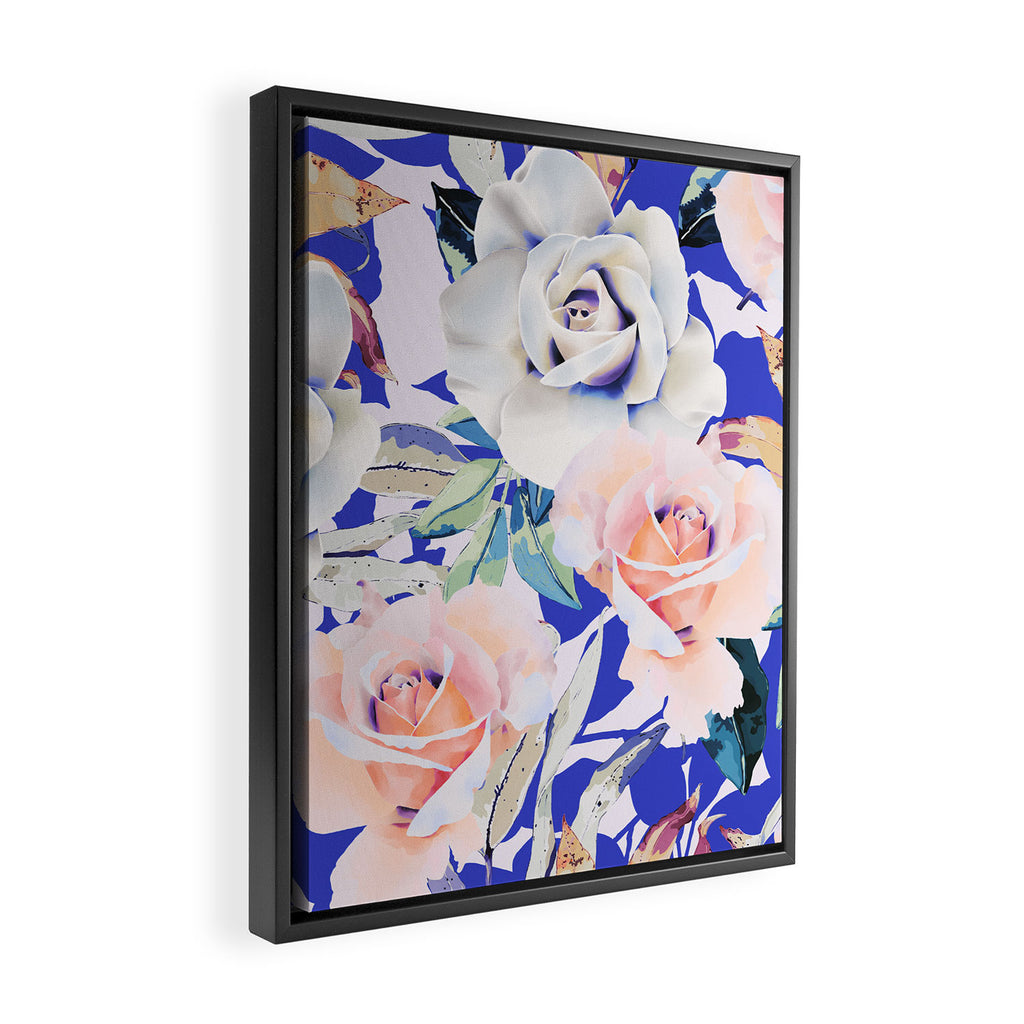 Modern Vibrant Flowery Garden B Framed Canvas Print Gallery Image 2