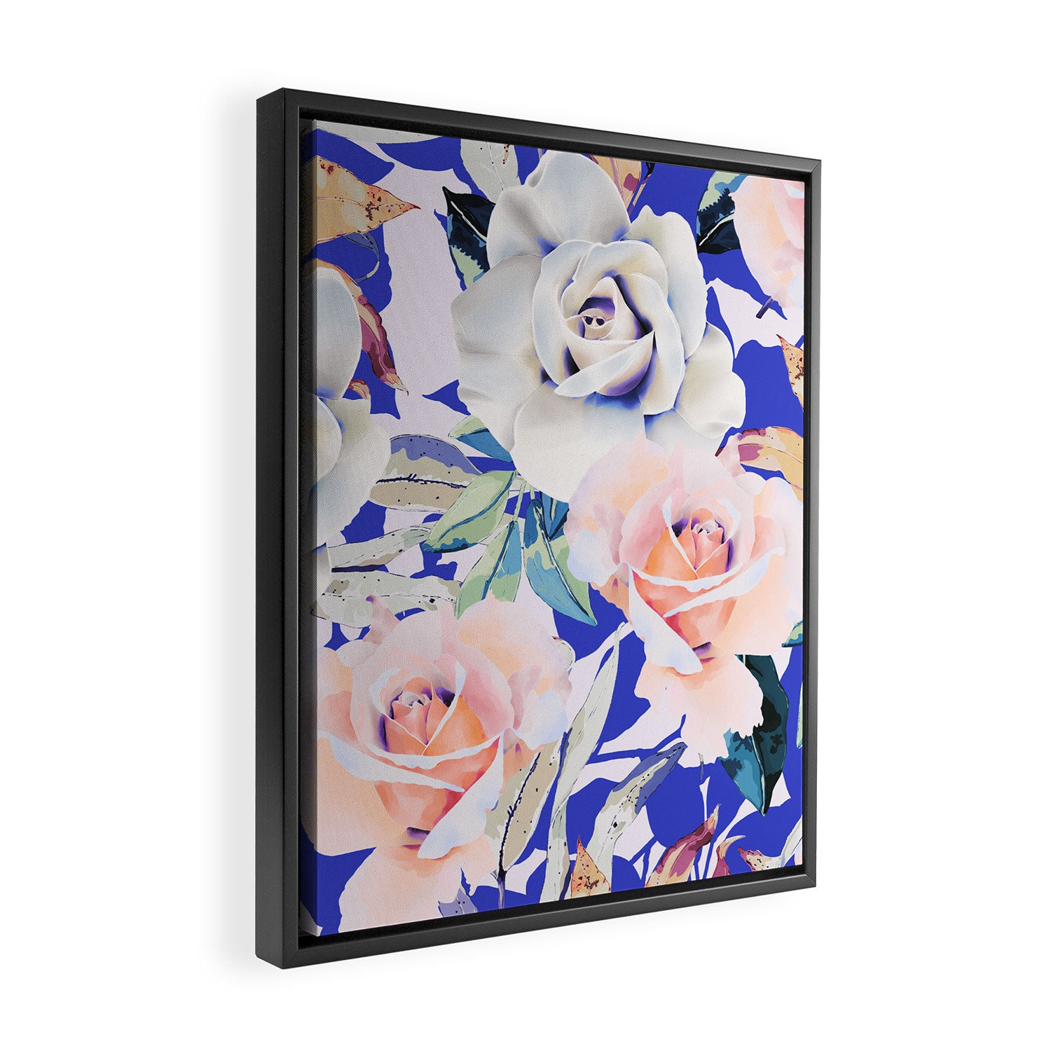 Modern Vibrant Flowery Garden B Framed Canvas Print Gallery Image 2