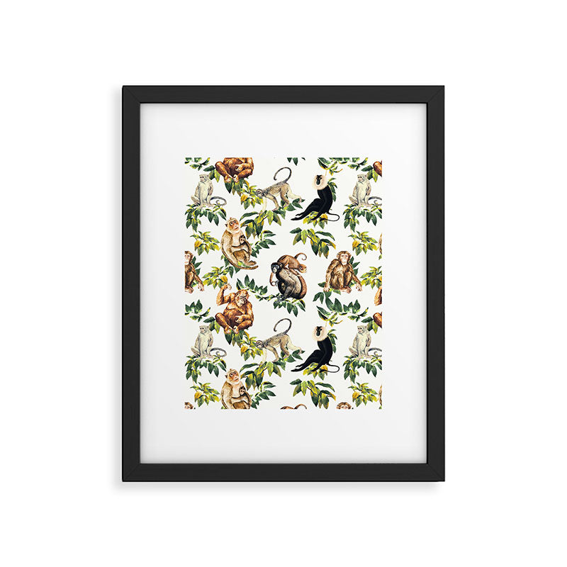 Monkeys, orangutans and more Framed Art Print Gallery Image 6