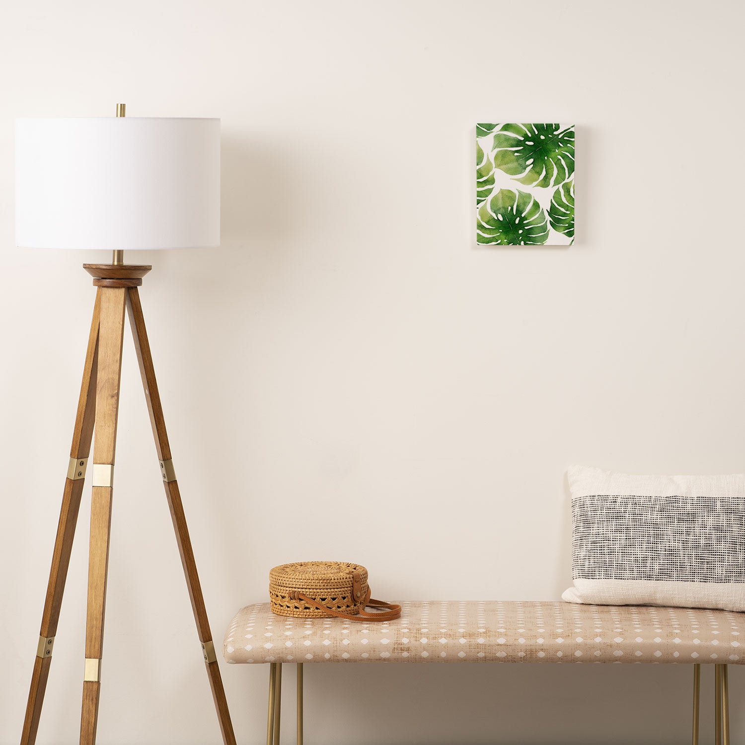 Monstera watercolor I Canvas Print Gallery Image 2