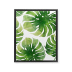 Monstera watercolor I Framed Canvas Print Gallery Image 6