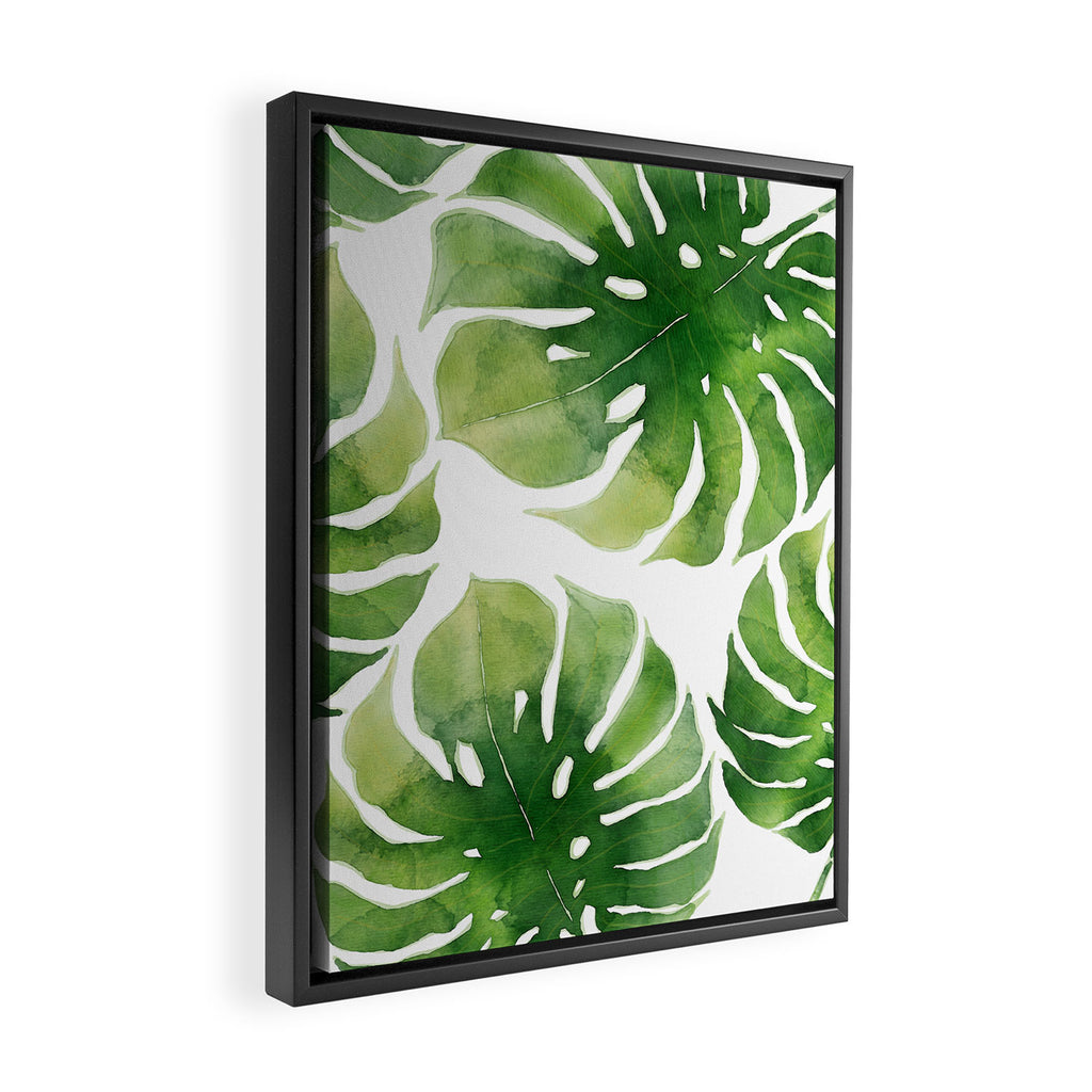 Monstera watercolor I Framed Canvas Print Gallery Image 2