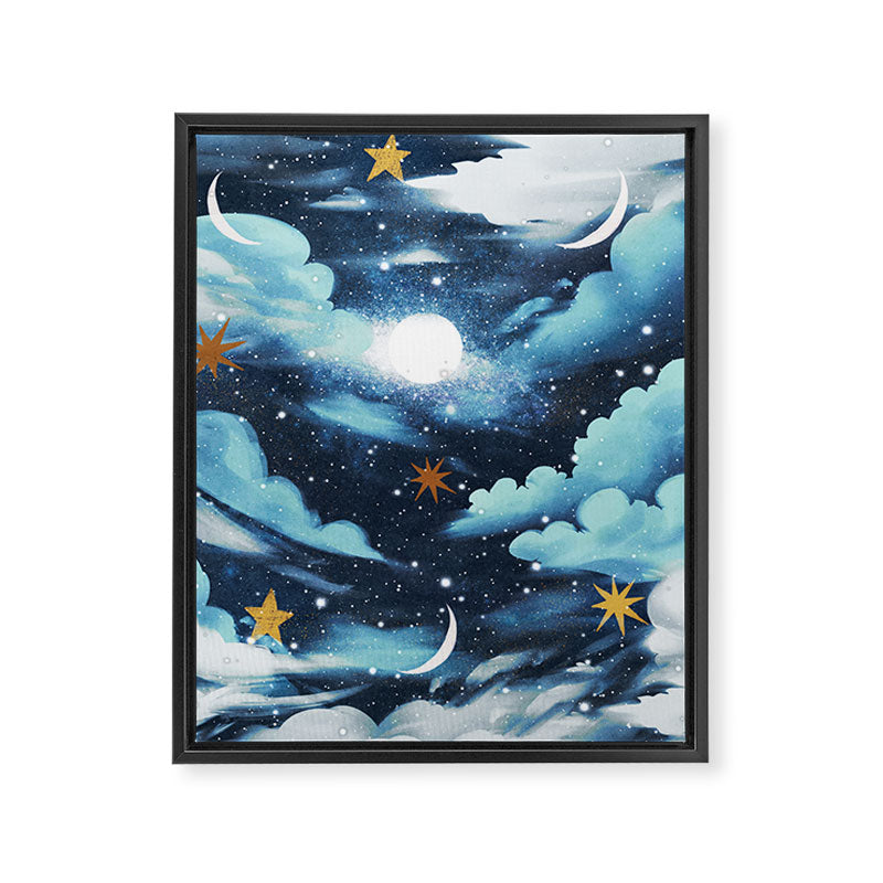 Moonlit Cloud Fantasy A Framed Canvas Print Gallery Image 8
