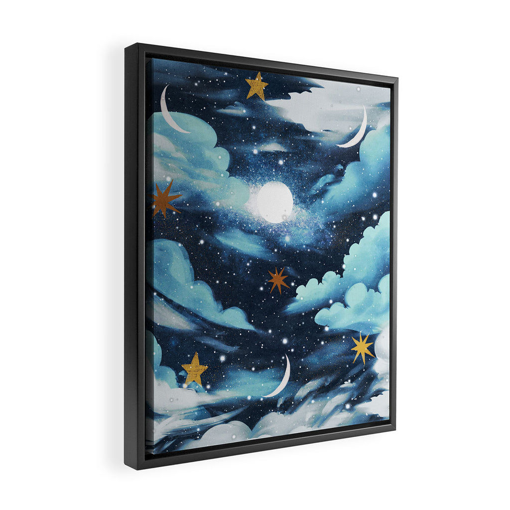 Moonlit Cloud Fantasy A Framed Canvas Print Gallery Image 2
