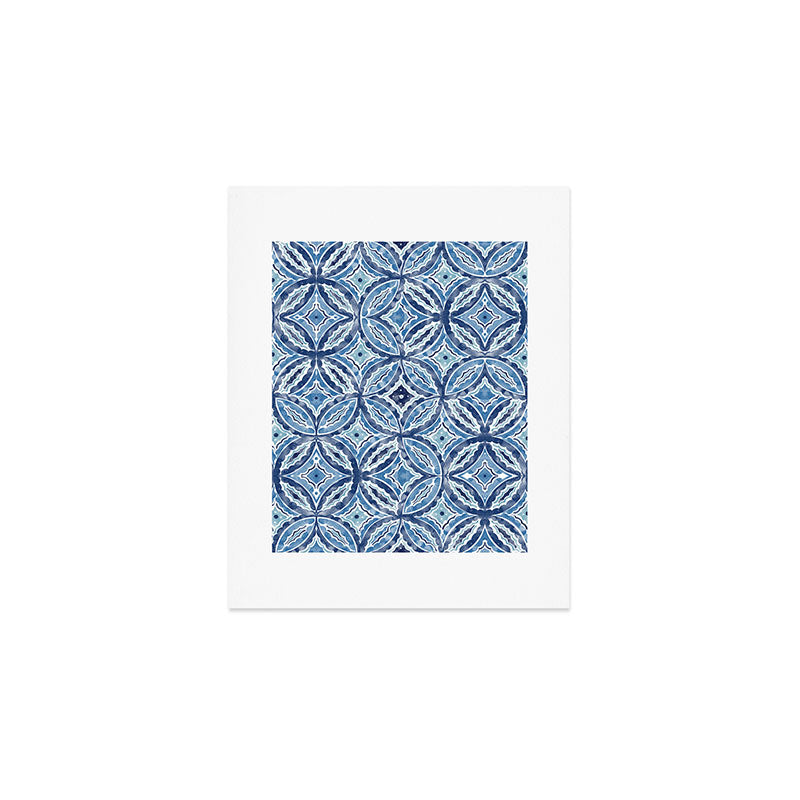 Moroccan Vibes Indigo C Art Print Gallery Image 1